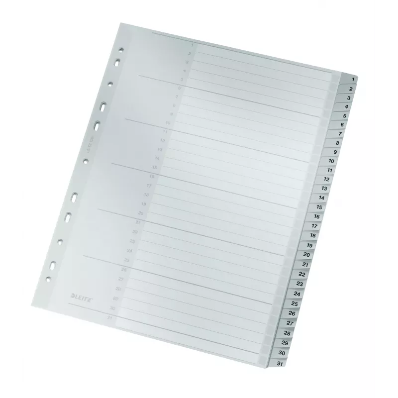 Leitz 12810000 índice separador índice separador numérico cartão cinzento