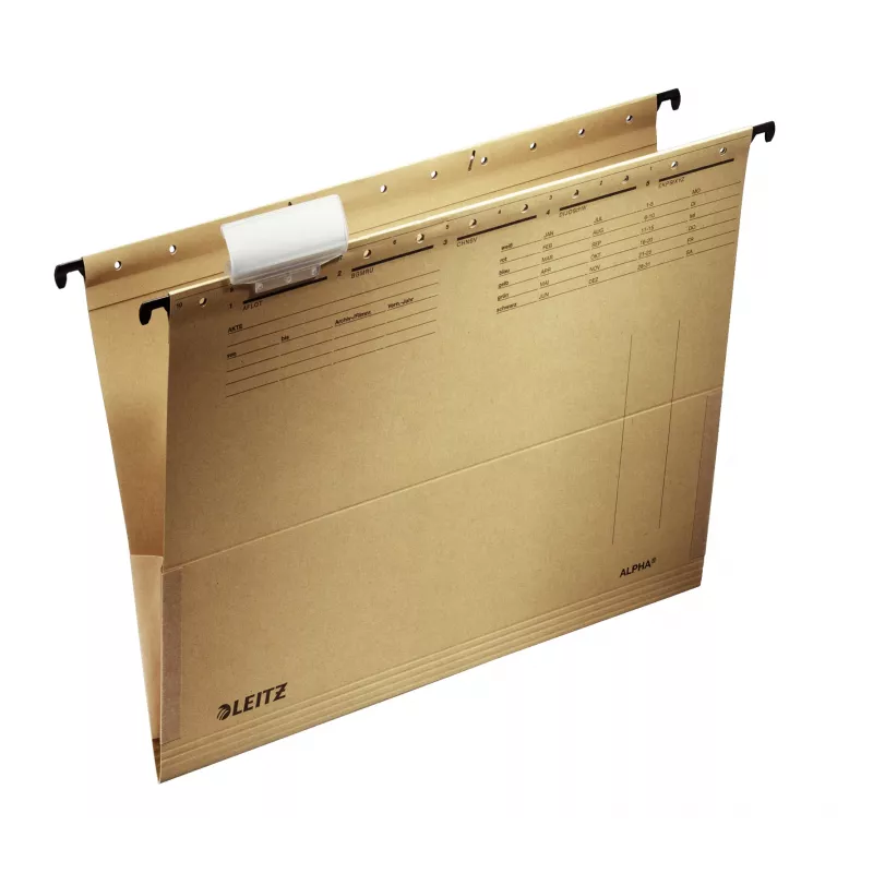 Leitz ALPHA pasta suspensa cartão, metal A4 castanha