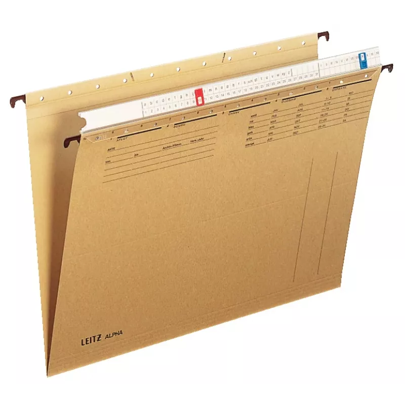 Leitz Alpha pasta suspensa cartão A4 castanha