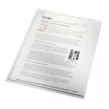 LEITZ Capas transparentes Standard, A4, PP, texturado, 0,13 mm, abertura superior e lateral, resistente a documentos (4000-00-03)