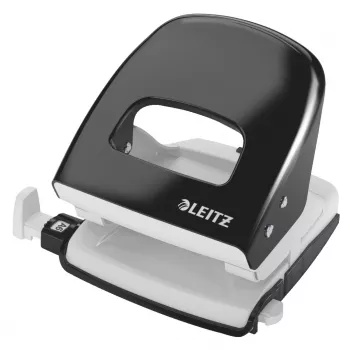 Leitz NeXXt Perfurador 5008, 2 furos 30 folhas, 30 folhas, preto, branco, metal, 3 mm, A6, 107 mm