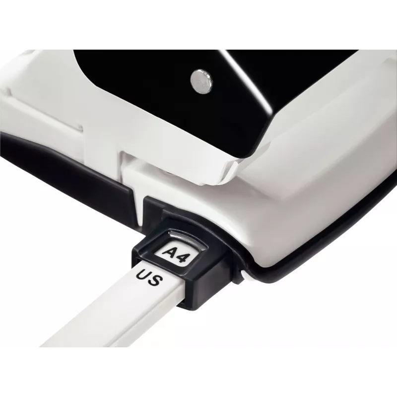 Leitz NeXXt Perfurador 5008, 2 furos 30 folhas, 30 folhas, preto, branco, metal, 3 mm, A6, 107 mm