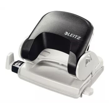 Leitz Perfurador 5038 NeXXt, 2 furos, 16 folhas, 16 folhas, preto, plástico, 8 cm, 5,5 mm, A4, A5, A6, Folio, US-Quart, 8 x 8 x 8 cm