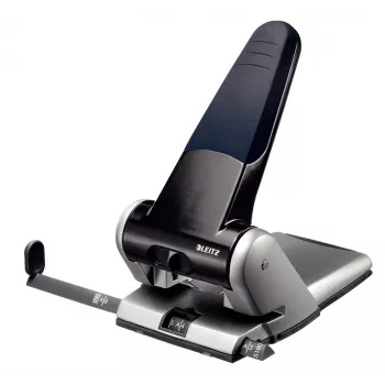 Leitz Perfurador Heavy Duty, 65 folhas, preto, cinzento, 8 cm, 5,5 mm, A4, 130 mm