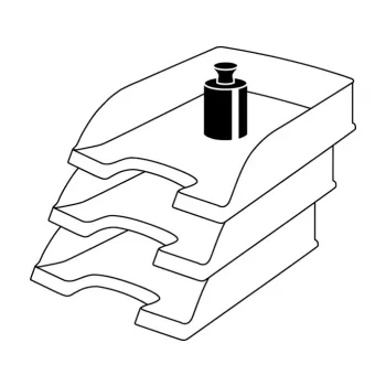 Leitz Plus Cesta de correspondência, standard, poliestireno, vermelho, 255 mm, 357 mm, 70 mm, 280 g