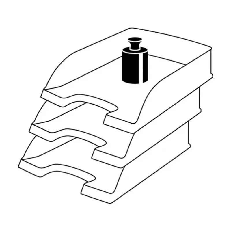 Leitz Plus Cesta de correspondência, standard, poliestireno, preto, 255 mm, 357 mm, 70 mm, 280 g
