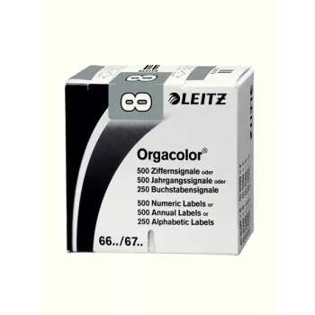 Leitz Orgacolor etiqueta autocolante retângulo arredondado cinzento