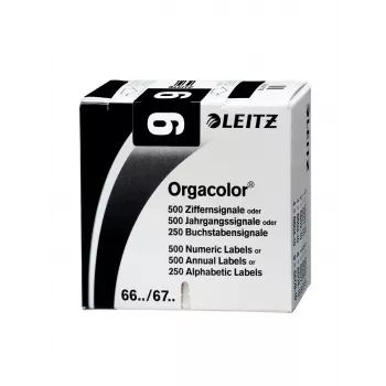 Leitz Orgacolor etiqueta autocolante retângulo arredondado preto