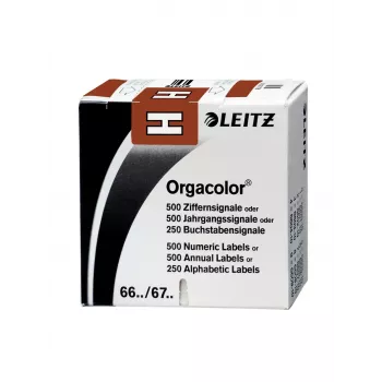 Leitz Orgacolor etiqueta autocolante retângulo arredondado castanho