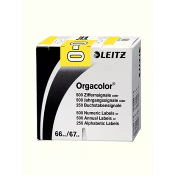 Leitz Orgacolor etiquetas autocolantes retângulo arredondado amarelo