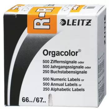 Leitz Orgacolor etiqueta autocolante, retângulo arredondado, laranja