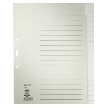 Leitz 12200085 Índice de separadores Índice de separadores em branco papel cinzento