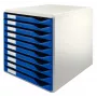 Leitz conjunto de formulários, 10 gavetas, plástico, azul, cinzento, 285 mm, 355 mm, 290 mm