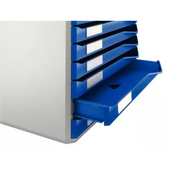 Leitz conjunto de formulários, 10 gavetas, plástico, azul, cinzento, 285 mm, 355 mm, 290 mm