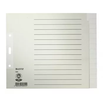 Leitz 12240085 separadores com abas em branco papel cinzento