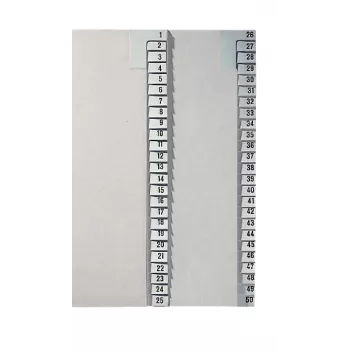 Leitz 13810085 separadores com abas numérico papel cinzento
