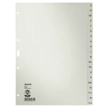 Leitz 43000085 separadores com abas alfabético cinzento