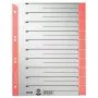 Leitz 16520025 separadores com abas numérico cartão cinzento, vermelho