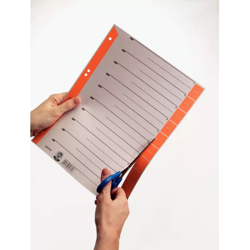 Leitz 16520025 separadores com abas numérico cartão cinzento, vermelho