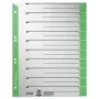 Leitz 16520055 índice com abas numérico cartão verde, cinzento