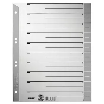 Leitz 16520085 índice com abas numérico cartão cinzento