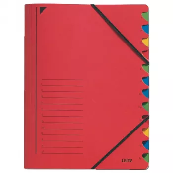 Leitz 39120025 separadores de cartão, vermelho