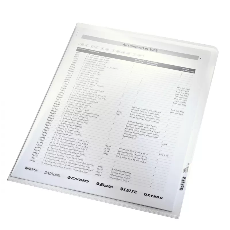Leitz 40200003 Capa transparente 210 x 297 mm (A4) polipropileno (PP)
