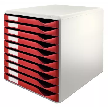 Leitz 52810028 Caixa de armazenamento poliestireno bordô, cinzento