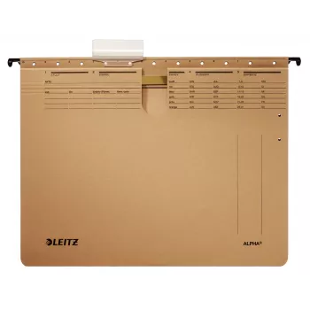 Leitz Alpha Pasta suspensa cartão, metal A4 castanho