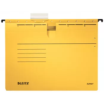 Leitz Alpha Pasta suspensa cartão, metal A4 amarela 5 unid.