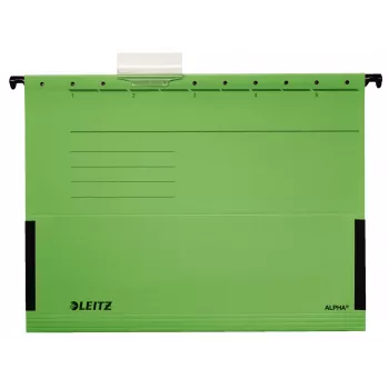 Leitz Alpha Pasta suspensa cartão, metal A4 verde 5 unid.