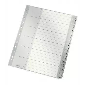 Leitz 12610085 índice com separadores numérico polipropileno (PP) cinzento