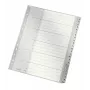 Leitz 12610085 índice com separadores numérico polipropileno (PP) cinzento