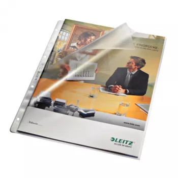 Leitz capa Premium A4 abertura superior e esquerda, 30 % plástico reciclado de resíduos pré-consumo