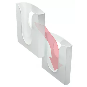 Leitz expositor de literatura Presenter, plástico, transparente, A4, 255 mm, 45 mm, 280 mm