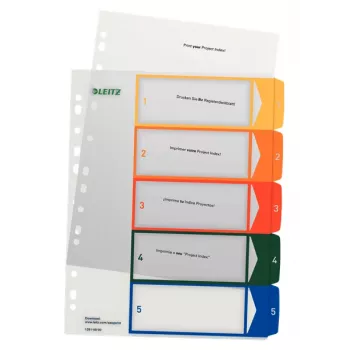 Esselte 12910000 índice numérico com separadores polipropileno (PP) multicolor