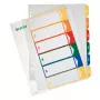 Leitz índice imprimível em PC, PP, extra largo, índice numérico com separadores, polipropileno (PP), azul, verde, laranja, vermelho, amarelo, 245 mm, 2 mm, 305 mm