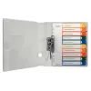 LEITZ separadores de plástico, números, A4 extra largo, 1-10, imprimível em PC, transparente com separadores coloridos, PP, 10 peças (1293-00-00)