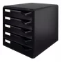 Leitz Conjunto de correspondência, preto, A4, A5, A6, vertical, 5 gavetas, envelope, pasta, carta, nota, 3,65 kg