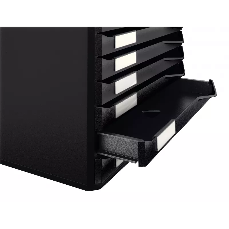 Leitz Conjunto de formulários, preto, A4, A5, A6, vertical, 10 gavetas, envelope, dossier, carta, nota, 4,3 kg