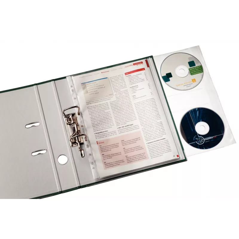 Leitz Capa de CD Premium A4, 30 % plástico reciclado de resíduos pré-consumo