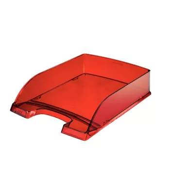 Leitz 52260028 Bandeja/organizador de secretária poliestireno vermelho, transparente