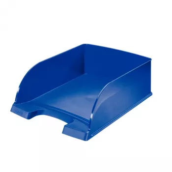 Leitz Bandeja de correspondência Plus Jumbo, plástico, azul, A4, envelope, carta, nota, papel, 242 x 330 x 95 mm, 255 x 357 x 103 mm