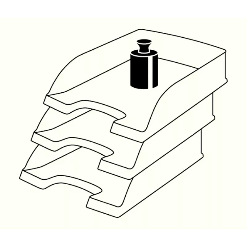 Leitz Cesta de correspondência Plus, plástico, preto, A4, 242 x 330 x 60 mm, 255 mm, 357 mm