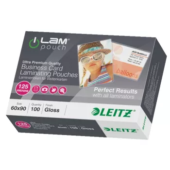 Leitz iLAM Glossy 60 x 90 mm Películas de plastificação, 125 mícron, embalagem de 100