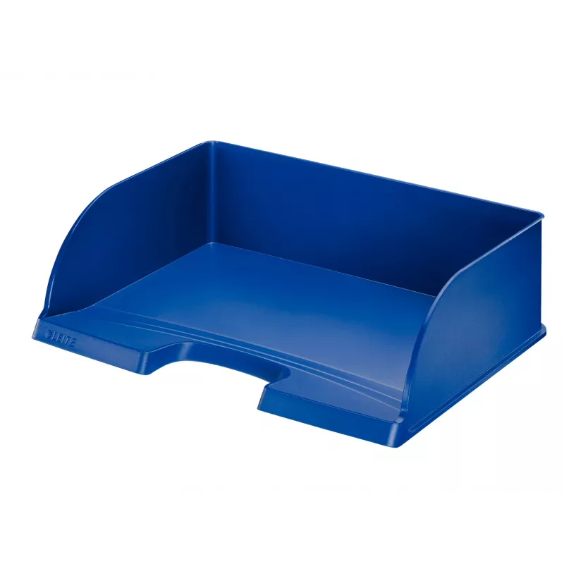 Leitz Bandeja de correspondência Plus Horizontal Jumbo, Plástico, Azul, A4, Carta, Nota, Papel, 350 x 245 x 97 mm, 363 x 273 x 103 mm
