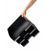 Leitz Bandeja de correspondência Plus Horizontal Jumbo, Plástico, Preto, Envelope, Carta, Nota, Papel, 350 x 103 x 273 mm, 363 x 273 x 103 mm, 400 g