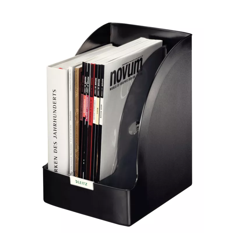 Leitz Coletor de revistas Plus Jumbo, Preto, Plástico, A4, 20,5 cm, 213 mm, 321 mm