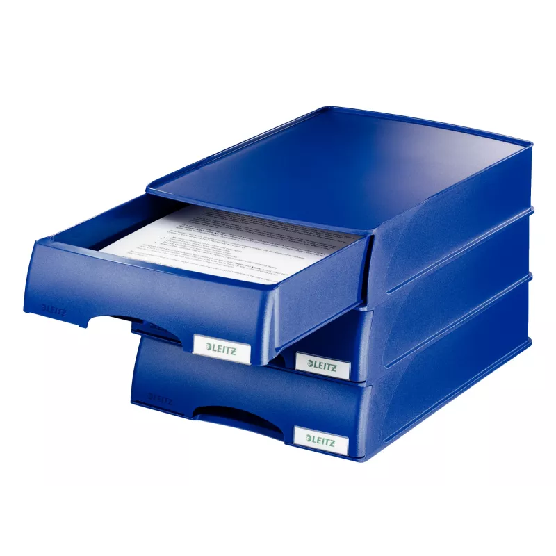 Leitz Bandeja de correspondência Unidade de gaveta Plus, Plástico, Azul, A4, 234 x 325 x 53 mm, 255 mm, 376 mm