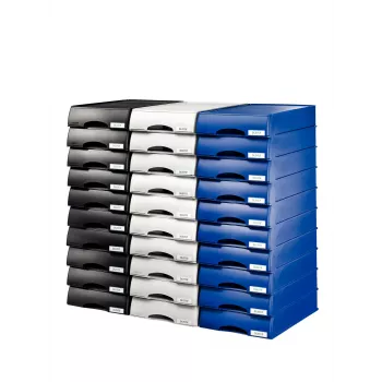 Leitz Bandeja de correspondência Unidade de gaveta Plus, Plástico, Cinzento, A4, 234 x 325 x 53 mm, 255 mm, 376 mm